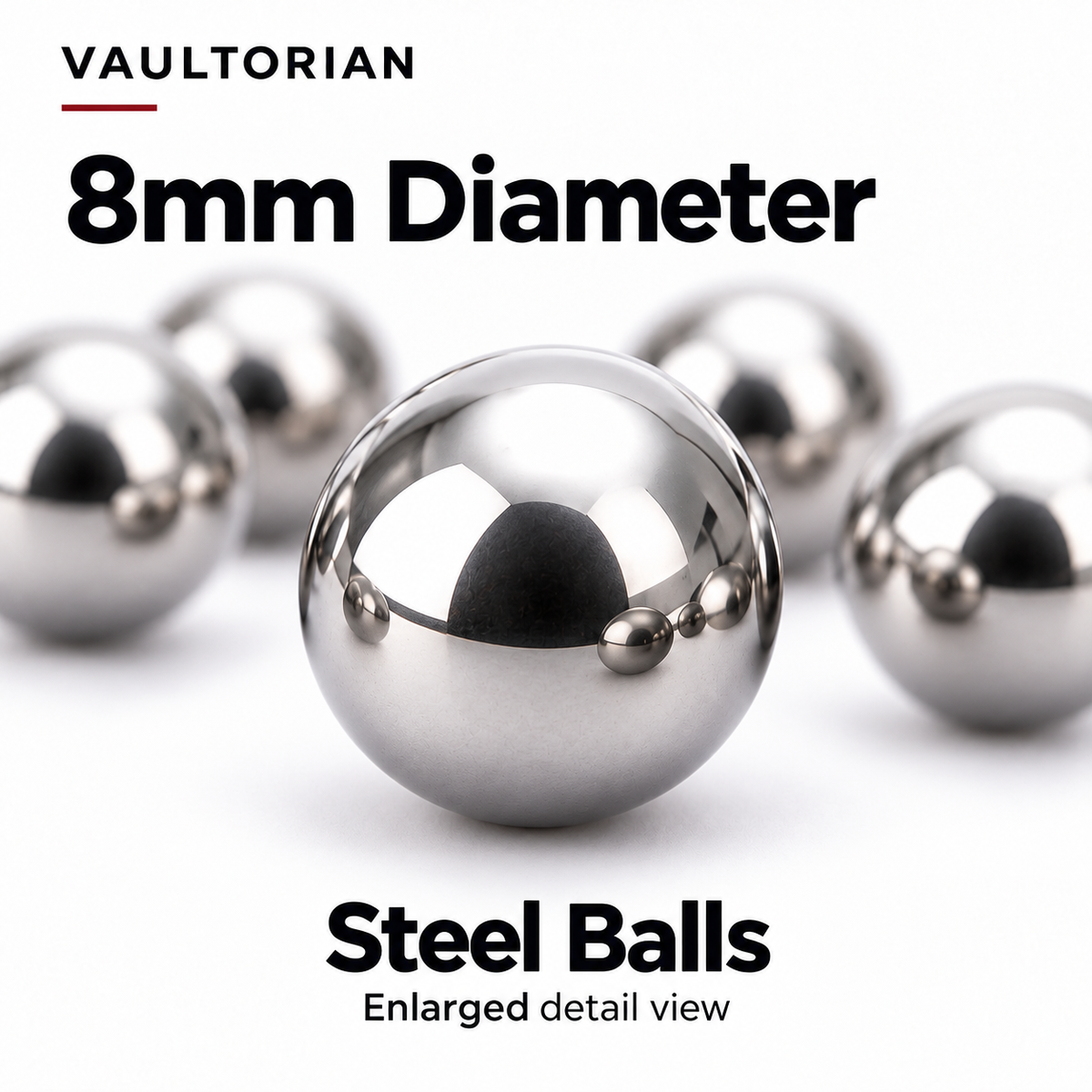 VAULTORIAN 8mm Steel Slingshot Ammo – 200 or 500 Pieces