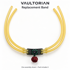 VAULTORIAN Slingshot Replacement Bands with Pouch & Knot – 5-Pack