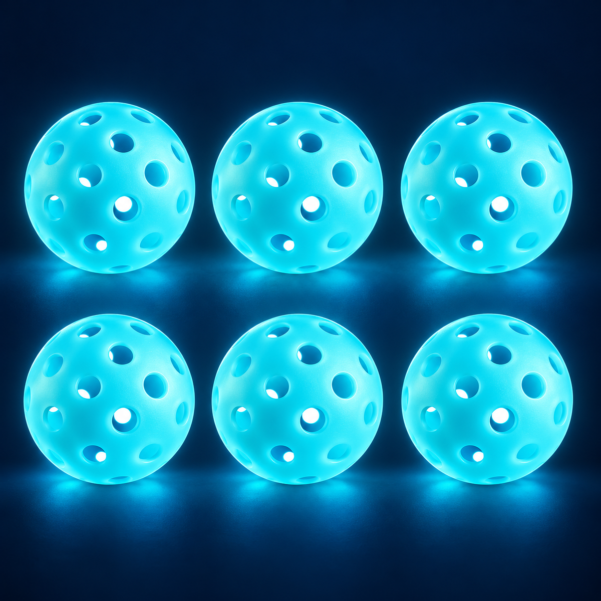 Glow Pickleballs – 6 Pack
