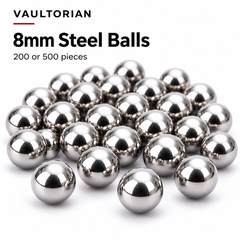 VAULTORIAN 8mm Steel Slingshot Ammo – 200 or 500 Pieces