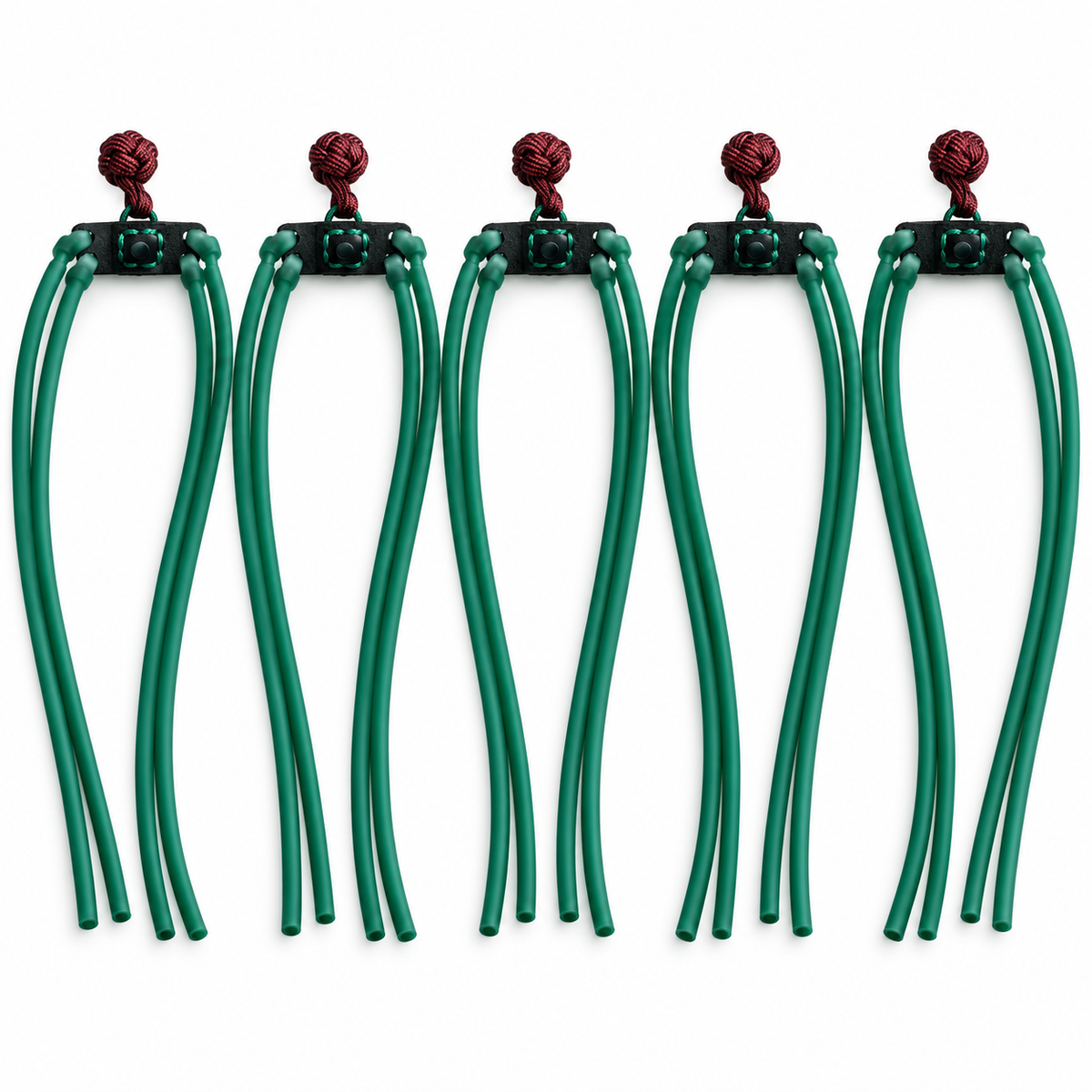 VAULTORIAN Slingshot Replacement Bands with Pouch & Knot – 5-Pack